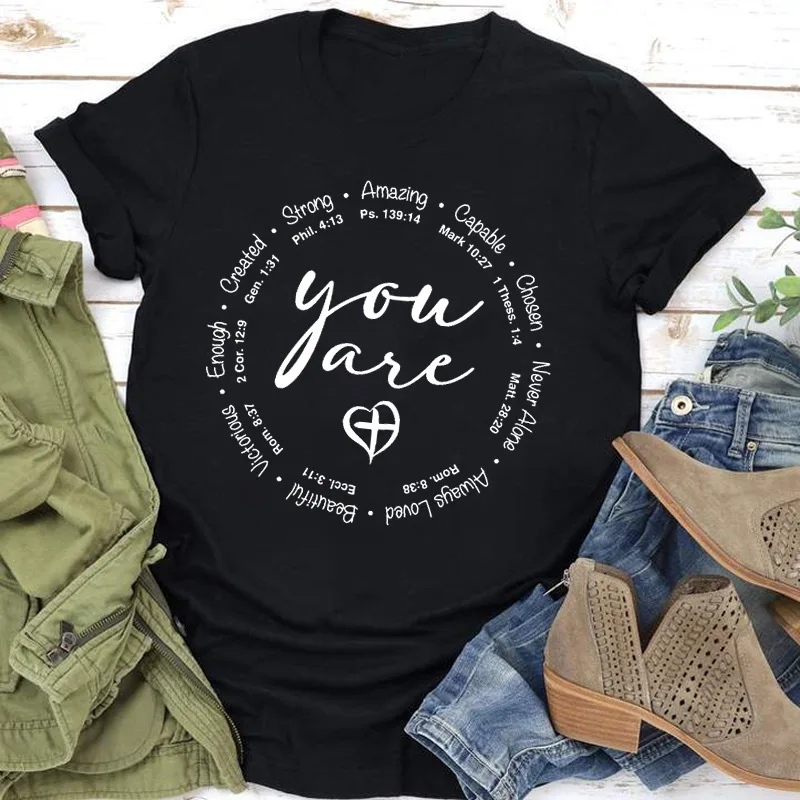 YOU ARE Letter Print Women T Shirt Short Sleeve O Neck Loose Women Tshirt Ladies Tee Shirt Tops Clothes Camisetas Mujer
YOU ARE Letter Print Women T Shirt Short Sleeve O Neck Loose Women Tshirt Ladies Tee Shirt Tops Clothes Camisetas Mujer