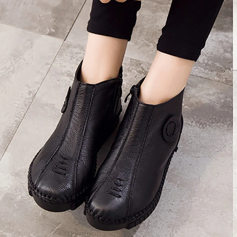 Ankle Women's Shoes Genuine Leather Autumn Boot Women Martins Boots Cowhide Flat With Footwear Woman Rome Sneakers 2020
Ankle Women's Shoes Genuine Leather Autumn Boot Women Martins Boots Cowhide Flat With Footwear Woman Rome Sneakers 2020