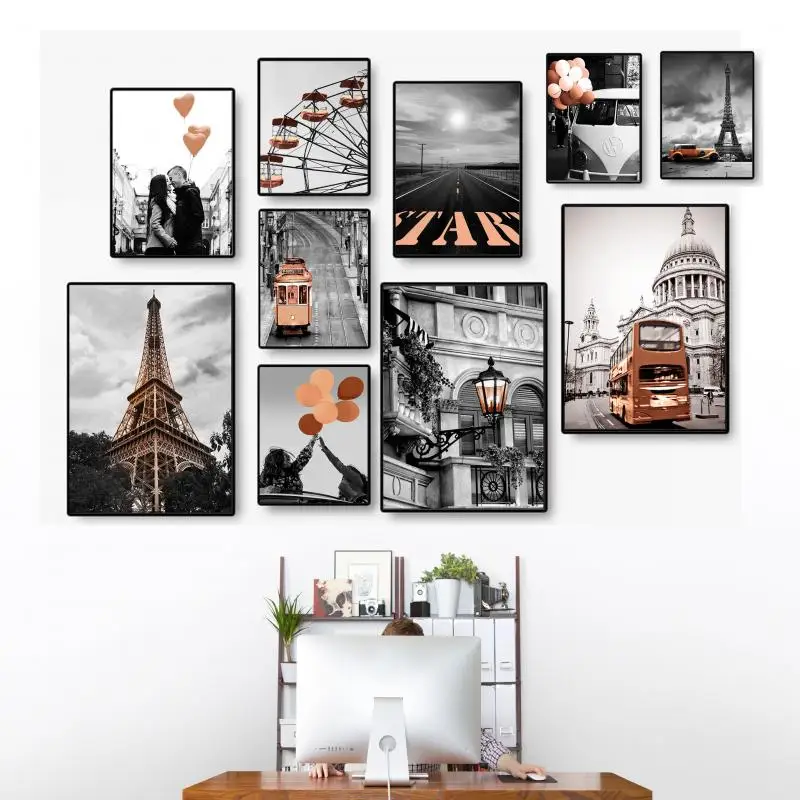 Retro Black White Painting Romantic Street Landscape Canvas Painting Nordic Posters and Prints Living Room Wall Art Home Decor
Retro Black White Painting Romantic Street Landscape Canvas Painting Nordic Posters and Prints Living Room Wall Art Home Decor