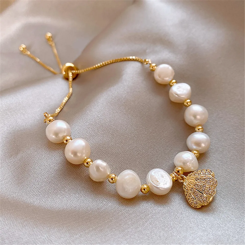 Gold Plating Opal Bracelet Korean Fashion Shell Baroque Pearl Trendy Women Adjustable Bracelet For Girls Female
Gold Plating Opal Bracelet Korean Fashion Shell Baroque Pearl Trendy Women Adjustable Bracelet For Girls Female