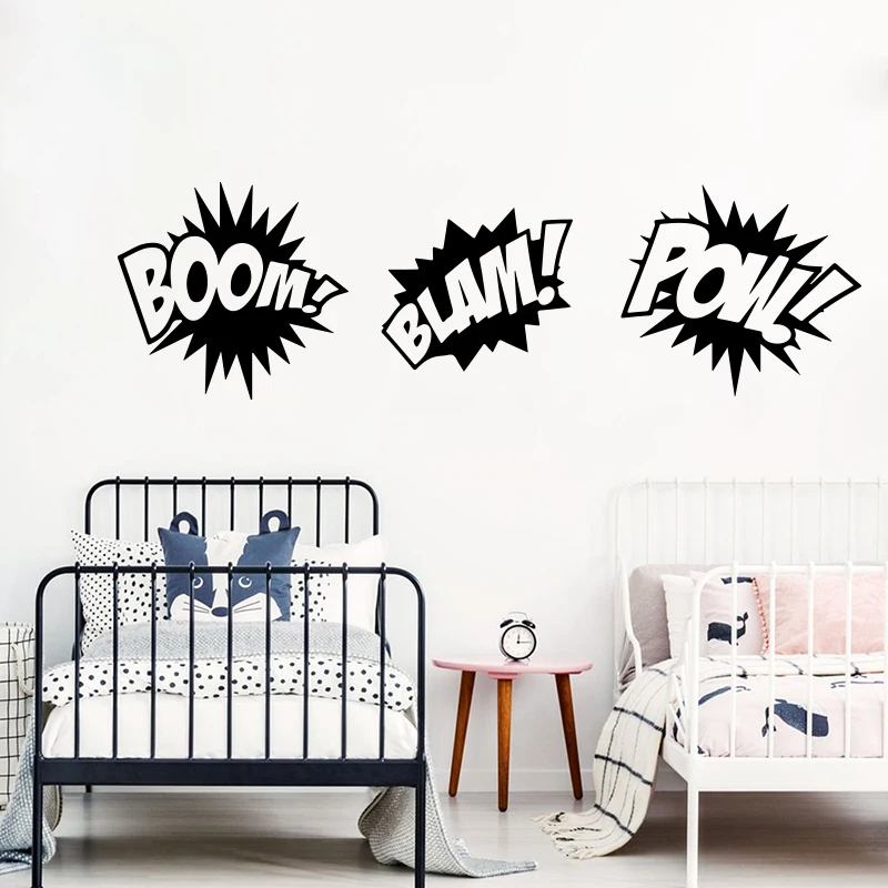 Boom Pow Blam Comic Book Sounds Wall Sticker Boy Room Kids Room Large Superhero Boom Pow Wall Decal Playroom Vinyl Decor 361-002
Boom Pow Blam Comic Book Sounds Wall Sticker Boy Room Kids Room Large Superhero Boom Pow Wall Decal Playroom Vinyl Decor 361-002