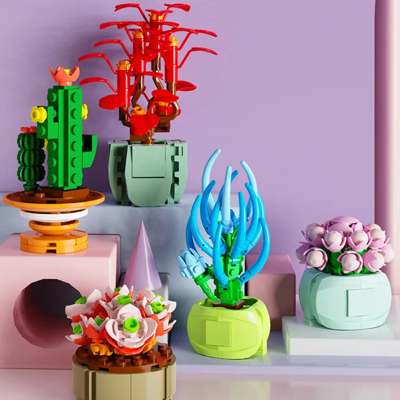 6pcs City Creative Flower Bonsai Desktop Decoration Interior MOC Model Building Blocks Bricks Figure Toys Christmas Gifts
6pcs City Creative Flower Bonsai Desktop Decoration Interior MOC Model Building Blocks Bricks Figure Toys Christmas Gifts