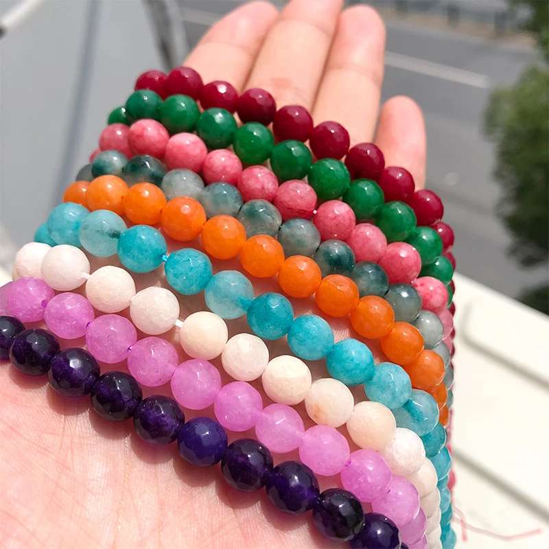 Natural Color Faceted Chalcedony Stone Round Loose Beads for Jewelry Making Size 4 6 8 10 12mm Diy Bead Bracelet Necklace 15Inch
Natural Color Faceted Chalcedony Stone Round Loose Beads for Jewelry Making Size 4 6 8 10 12mm Diy Bead Bracelet Necklace 15Inch