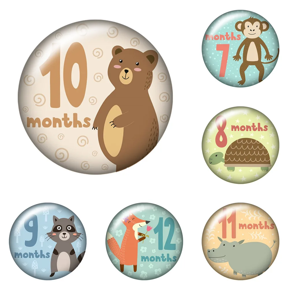 12pcs/lot Fashion 12 months Cartoon 12mm/18mm/20mm/25mm Round Photo Glass Cabochon Demo Flat Back Making Findings
12pcs/lot Fashion 12 months Cartoon 12mm/18mm/20mm/25mm Round Photo Glass Cabochon Demo Flat Back Making Findings