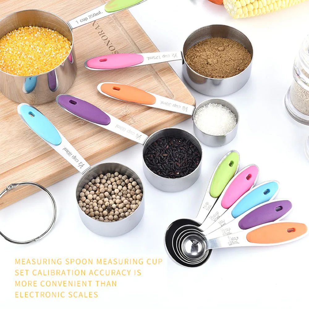 3/5/10PCS Handle Stainless Steel Measuring Cups And Spoons For Cooking And Baking Cake Tools Kitchen Gadget Sets
3/5/10PCS Handle Stainless Steel Measuring Cups And Spoons For Cooking And Baking Cake Tools Kitchen Gadget Sets