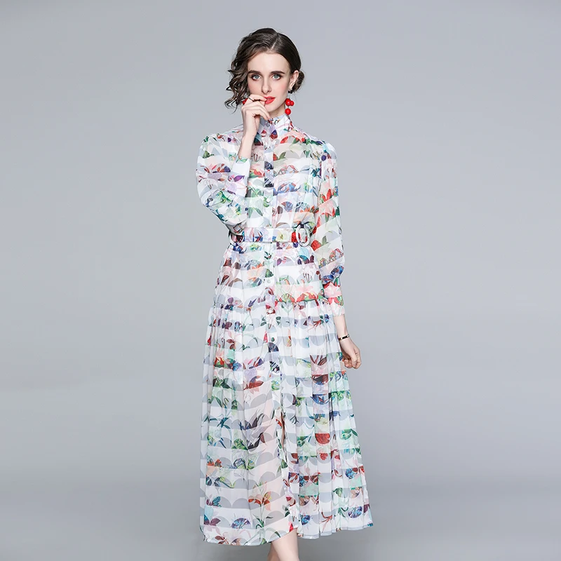2021 New Style Maxi Dresses for Women Summer Belt Unique Design Printed Fishtail Dress High-End Lantern Sleeve Pleated Dresses
2021 New Style Maxi Dresses for Women Summer Belt Unique Design Printed Fishtail Dress High-End Lantern Sleeve Pleated Dresses