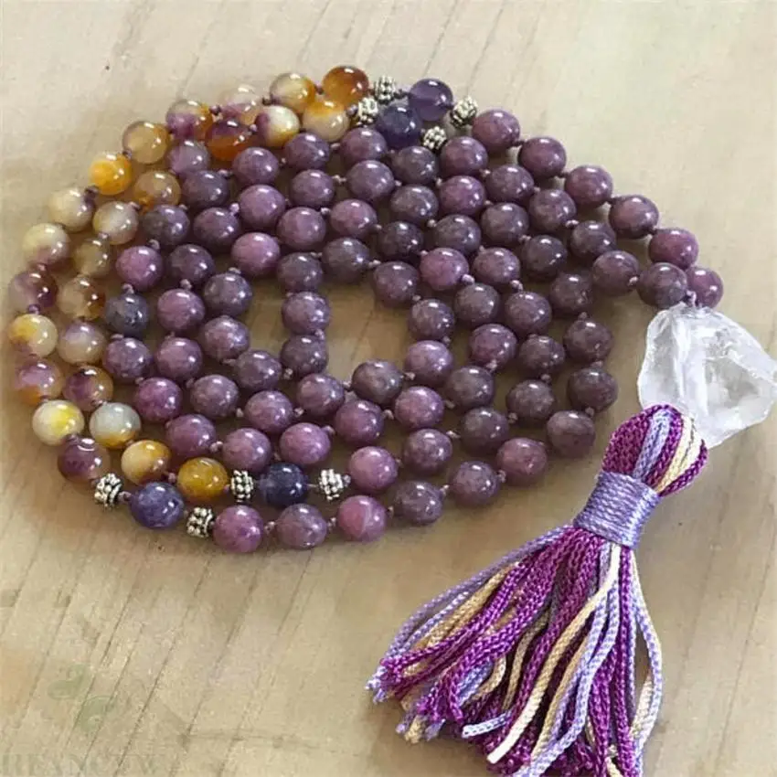 8mm purple jade yellow jade Gemstone Knot mala necklace energy Bless Fancy Chakas cuff Reiki Meditation natural Buddhism
8mm purple jade yellow jade Gemstone Knot mala necklace energy Bless Fancy Chakas cuff Reiki Meditation natural Buddhism