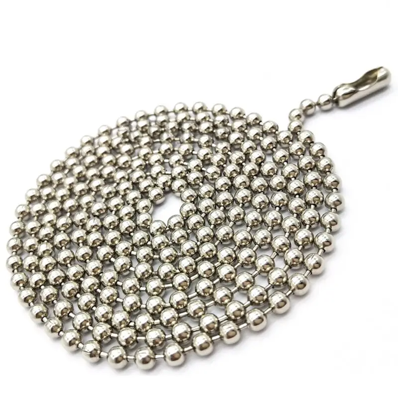 50 Ball Chain Necklace for Men 24 inches Nickel Plated 2.4mm Ball Bead Chain Adjustable Metal Pull Chain Jewelry Finding
50 Ball Chain Necklace for Men 24 inches Nickel Plated 2.4mm Ball Bead Chain Adjustable Metal Pull Chain Jewelry Finding