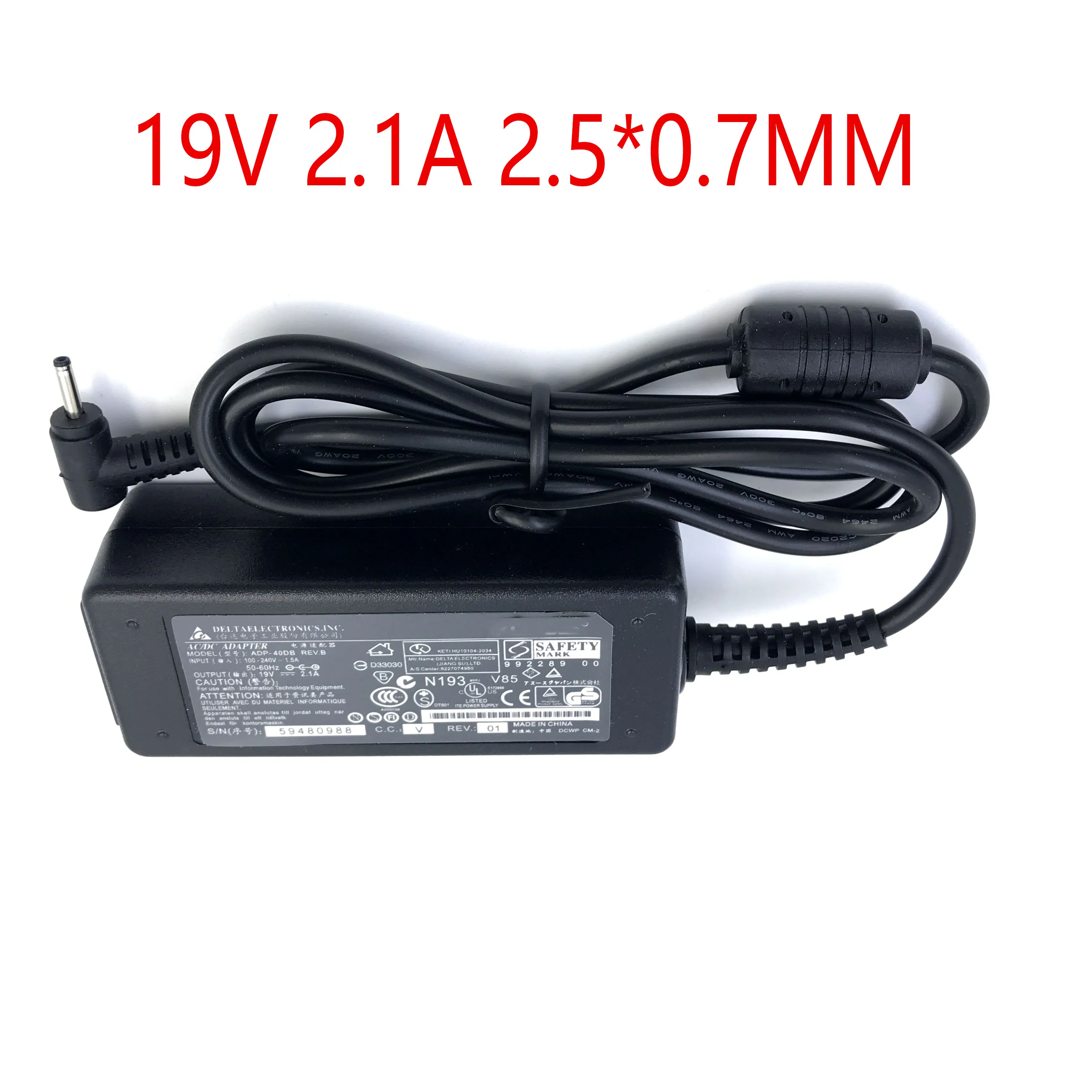 Горячая распродажа! 19V 2.1A 2 5*0 7 мм адаптер переменного тока для Asus EEE PC X101 X101H X101CH R011PX