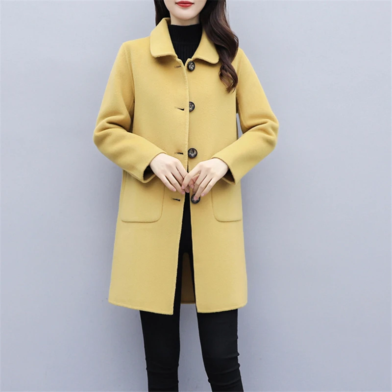 Mid-length thick quilted woolen coat for ladies autumn and winter new style all-match college style woolen coat
Mid-length thick quilted woolen coat for ladies autumn and winter new style all-match college style woolen coat