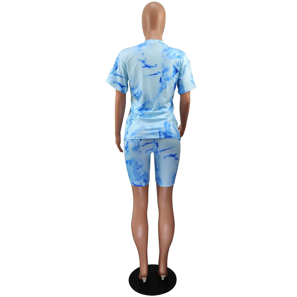 Women Tracksuit Tie Dye Print Sweatsuits V Neck Short Sleeve Fitness Tee Top and Skinny Shorts Casual Sport 2 Piece No Mask
Women Tracksuit Tie Dye Print Sweatsuits V Neck Short Sleeve Fitness Tee Top and Skinny Shorts Casual Sport 2 Piece No Mask
