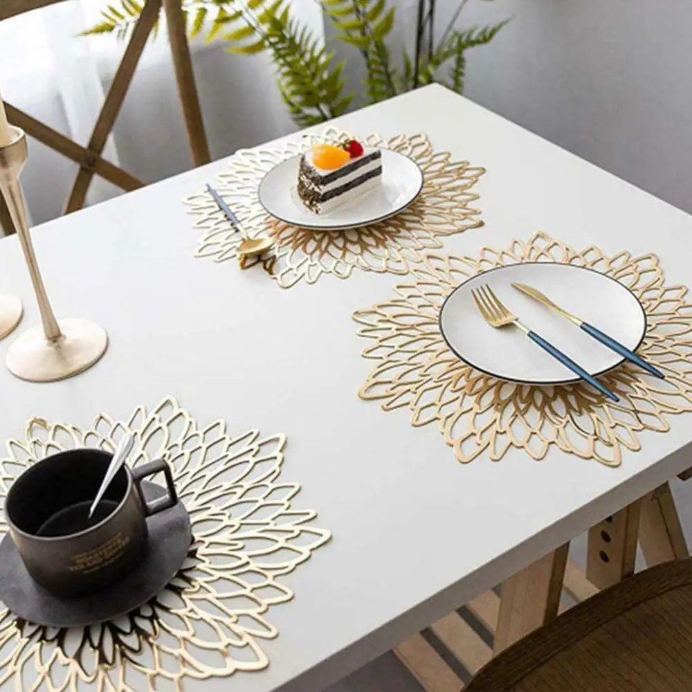 4pcs Hollow Flower PVC Pad Coaster Anti Skid Heat Insulation Coffee Cup Mat New 
4pcs Hollow Flower PVC Pad Coaster Anti Skid Heat Insulation Coffee Cup Mat New