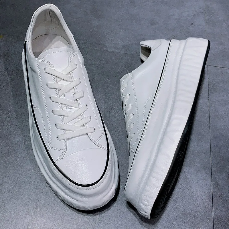 Thick Platform Shoes Men Height Increasing Genuine Leather Joggers Sneakers Lace Up Trainers Classic Male Casual Low Cut Shoes
Thick Platform Shoes Men Height Increasing Genuine Leather Joggers Sneakers Lace Up Trainers Classic Male Casual Low Cut Shoes