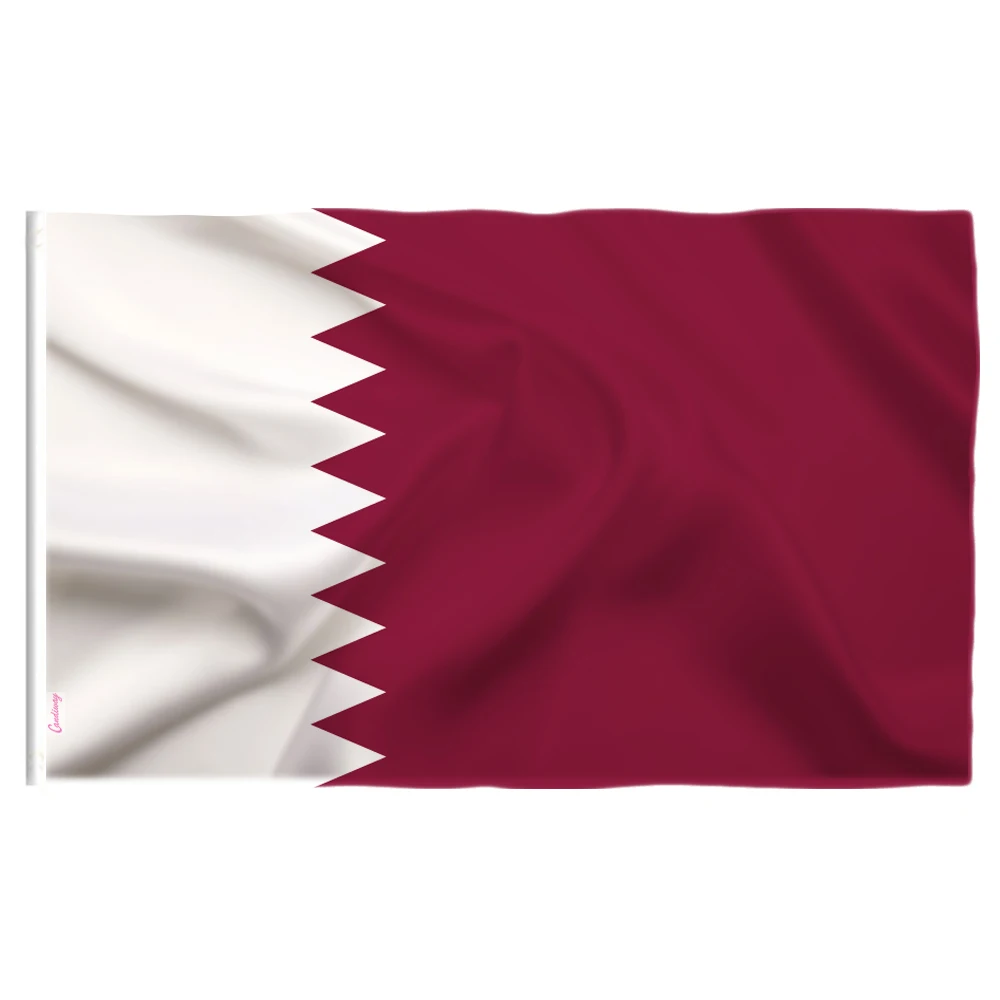 

Candiway 90 X 60cm QAT QA State of Qatar Flag The State of Qatar Polyester Flags And Banners National Flags Country Banner