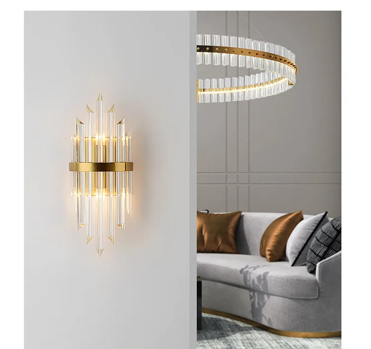 Living room background wall hall wall lamp hotel bedroom bedside modern minimalist light luxury creative TV crystal wall lamp
Living room background wall hall wall lamp hotel bedroom bedside modern minimalist light luxury creative TV crystal wall lamp