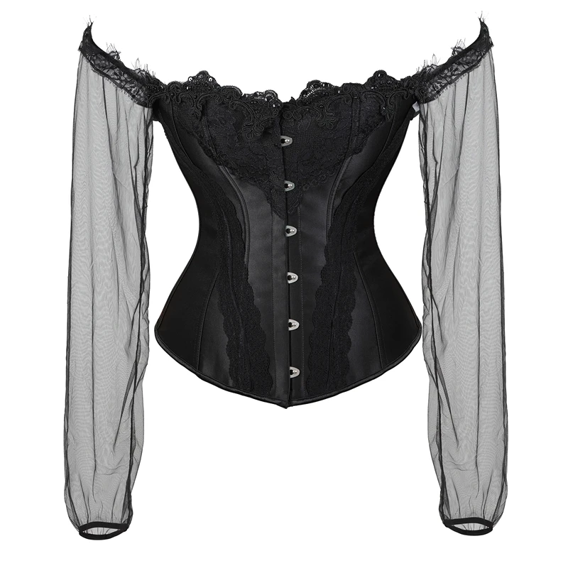 Corset Top Sexy Steampunk Halloween Lace Corset For Women Overbust Palace Off Shoulder Costume Bustier Crop Top Woman
Corset Top Sexy Steampunk Halloween Lace Corset For Women Overbust Palace Off Shoulder Costume Bustier Crop Top Woman