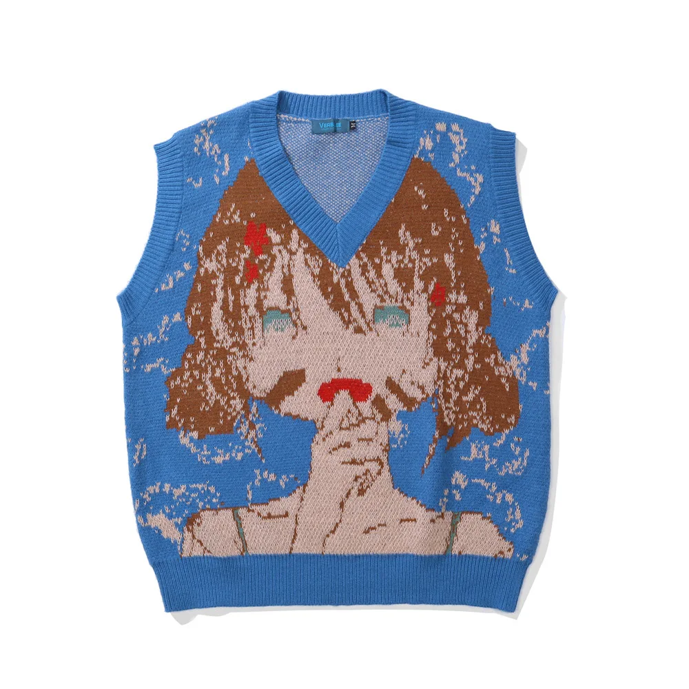 EukaaRu Streetwear Men Clothes Tank Top Cartoon Sweater Vest Harajuku Sweater Vest Fashion Mens Loose V Neck Sleeveless Sweater
EukaaRu Streetwear Men Clothes Tank Top Cartoon Sweater Vest Harajuku Sweater Vest Fashion Mens Loose V Neck Sleeveless Sweater