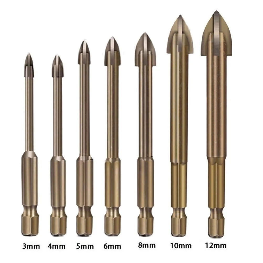 

Набор сверл для плитки с шестигранным хвостовиком, 7 шт., 3-12 мм, инструмент для сверления стекла, мрамора, керамики, бетона, кирпича, металла