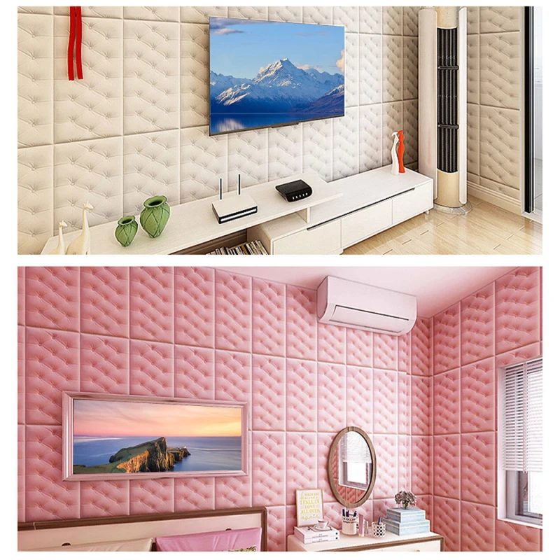 3D Wall Stickers Wallpaper Self-adhesive Thicken Tatami Anti-collision Wall Mat Pad Kids Bedroom Living Room Soft Foam Cushion 
3D Wall Stickers Wallpaper Self-adhesive Thicken Tatami Anti-collision Wall Mat Pad Kids Bedroom Living Room Soft Foam Cushion