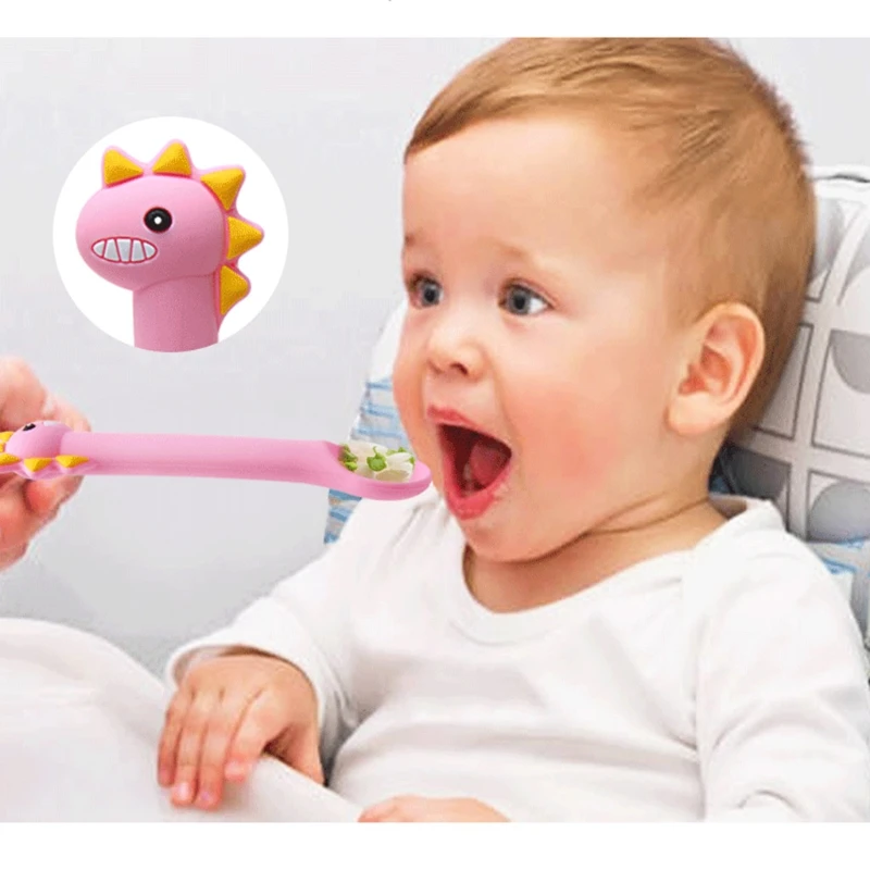 2Pcs Baby Feeding Spoon BPA Free Silicone Cute Cartoon Dinosaur Utensils Infant Learning Training Tableware
2Pcs Baby Feeding Spoon BPA Free Silicone Cute Cartoon Dinosaur Utensils Infant Learning Training Tableware