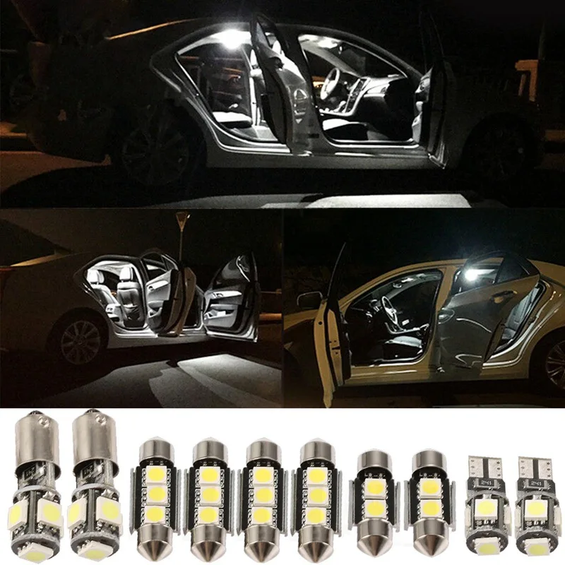 10Pcs/Set Car LED Lights Auto Interior Light Upgrade White Canbus Car Inside Reading Light BULBS Lamp Kit A Set For VW GOLF MK5
10Pcs/Set Car LED Lights Auto Interior Light Upgrade White Canbus Car Inside Reading Light BULBS Lamp Kit A Set For VW GOLF MK5