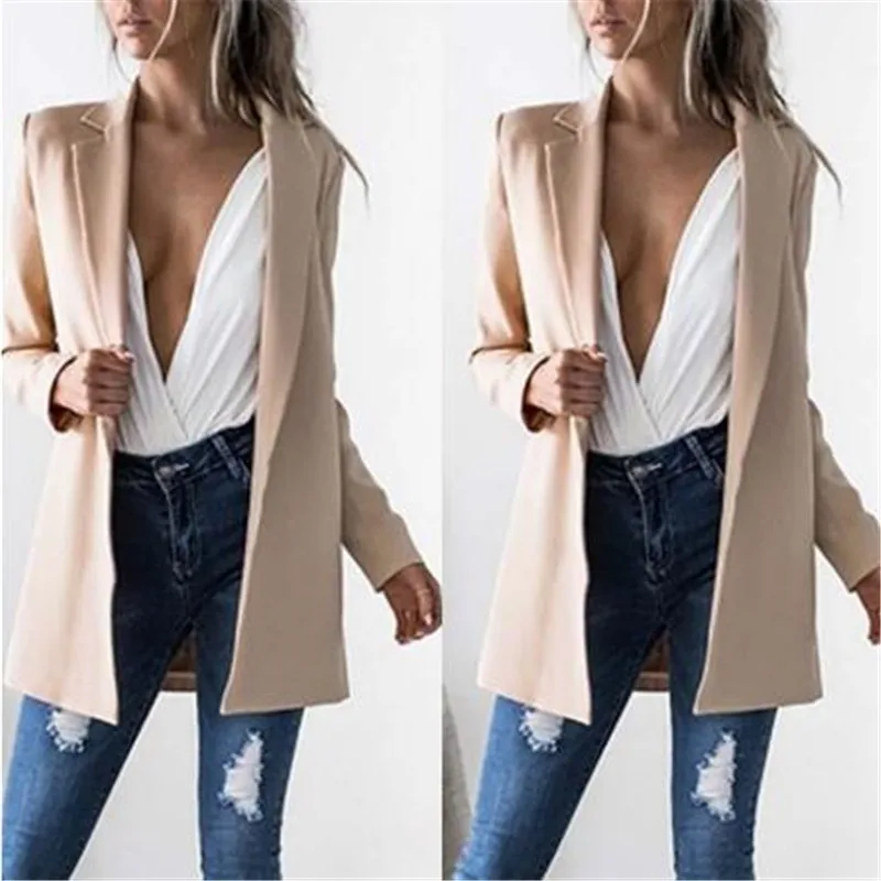New Fashion Women Autumn Spring Jacket Cardigan Slim Turn-down Collar Solid Long Jacket Female Elegant Temperament Tops Jackets
New Fashion Women Autumn Spring Jacket Cardigan Slim Turn-down Collar Solid Long Jacket Female Elegant Temperament Tops Jackets