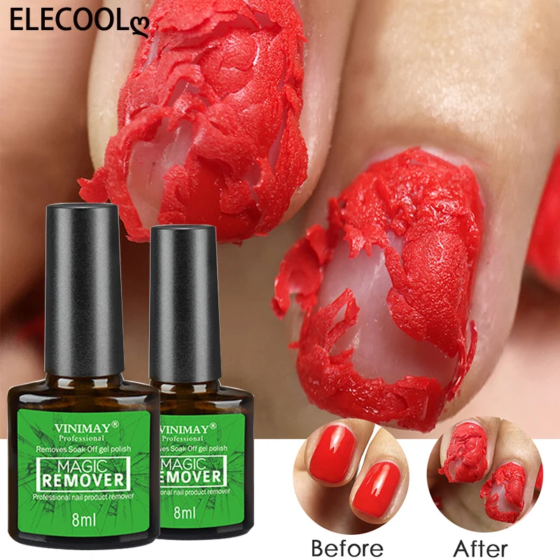 ELECOOL 8ml Fast Remover Gel Nail Polish Remover Within 2-3 MINS Peel Off Varnishes Base Top Coat Without Soak Off Water
ELECOOL 8ml Fast Remover Gel Nail Polish Remover Within 2-3 MINS Peel Off Varnishes Base Top Coat Without Soak Off Water