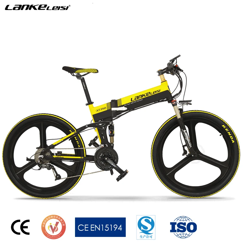 Велосипед ЕС Качество LANKELEISI XT750-Z Электрический 26 дюймов складной 27 скоростей