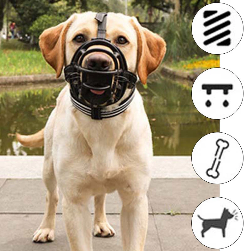 Pet Dog Adjustable Muzzle Mask Anti Bite Barking Silicone Mesh Mouth Halter Strong Dogs Muzzle Basket Pet Training Accessories
Pet Dog Adjustable Muzzle Mask Anti Bite Barking Silicone Mesh Mouth Halter Strong Dogs Muzzle Basket Pet Training Accessories