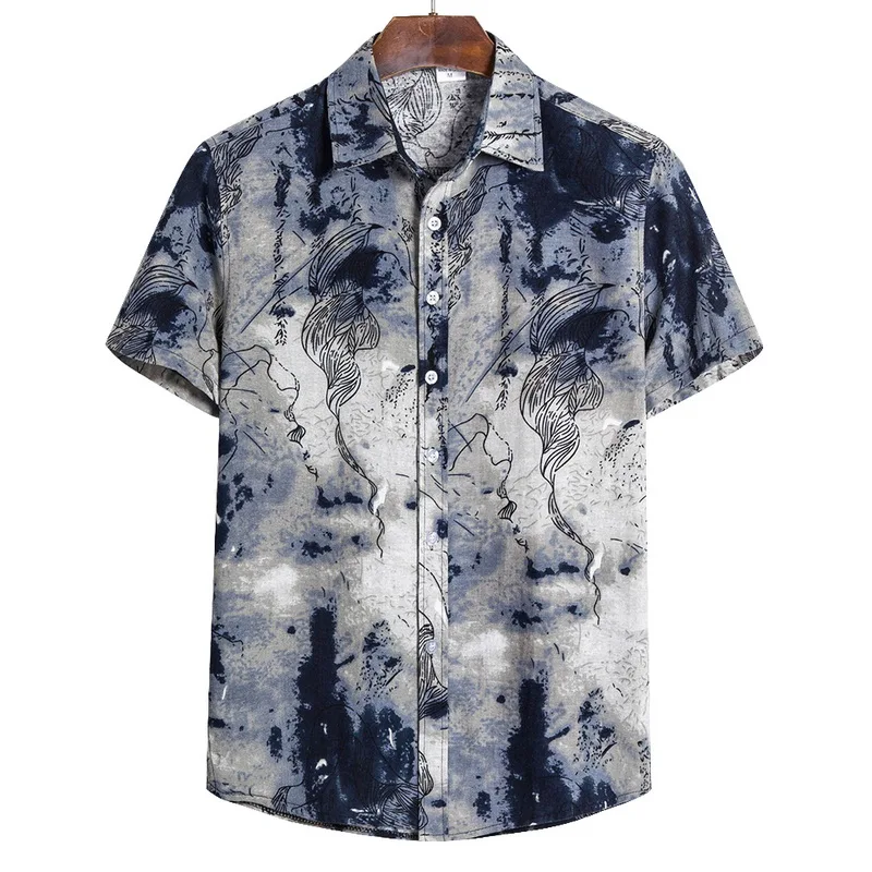 Puimentiua Loose Male Shirt 2021 New Arrivals Mens Ethnic Printed Turn-down Collar Casual Print Short Sleeve Loose Shirts M-5XL
Puimentiua Loose Male Shirt 2021 New Arrivals Mens Ethnic Printed Turn-down Collar Casual Print Short Sleeve Loose Shirts M-5XL