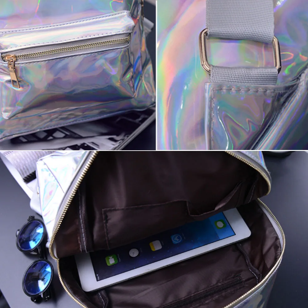 2019 Fashion Hip-hop Holographic Backpack mochilas feminina Women silver laser back pack leather bagpack school bags zaino
2019 Fashion Hip-hop Holographic Backpack mochilas feminina Women silver laser back pack leather bagpack school bags zaino