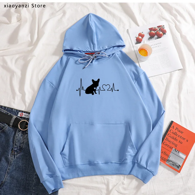 French Bulldog heartbeat lifeline Print hoodies Women sweatshirts Fashion Streetwear sportswear Female pullovers Harauku Clothes
French Bulldog heartbeat lifeline Print hoodies Women sweatshirts Fashion Streetwear sportswear Female pullovers Harauku Clothes