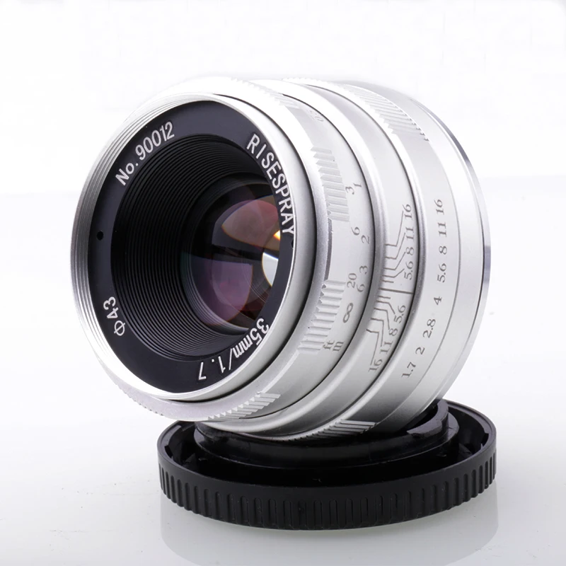 RISESPRAY Camera Lenses 35mm f1.7 Lens APS-C Fixed Focus Lens For Sony E Mount Hot Sale Free Shipping Silver
RISESPRAY Camera Lenses 35mm f1.7 Lens APS-C Fixed Focus Lens For Sony E Mount Hot Sale Free Shipping Silver