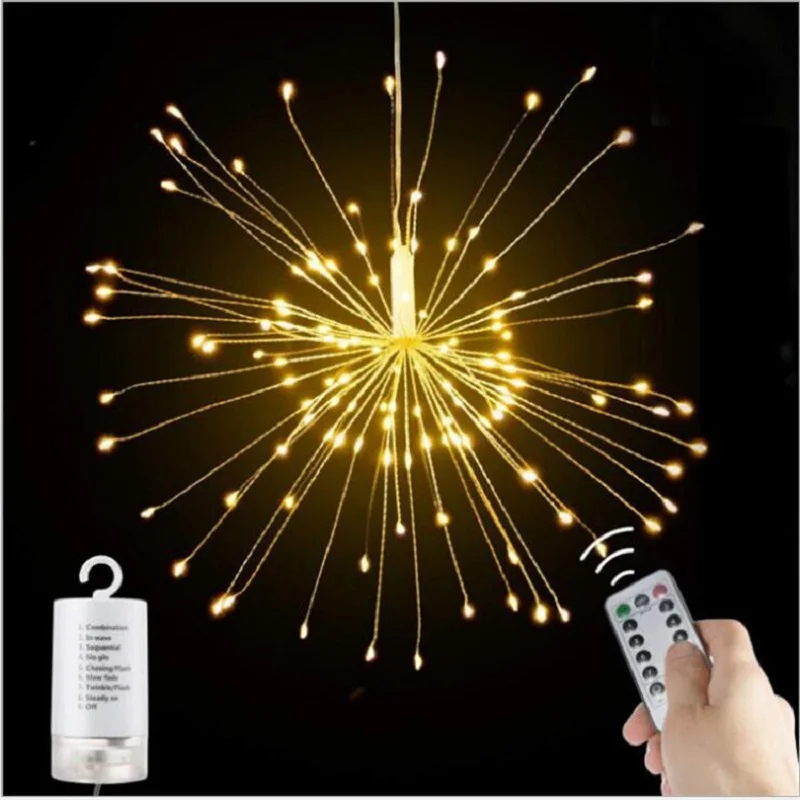 180 LED Firework String Lights 8 Mode Explosion Star Copper Wire Fairy Lights Festoon Christmas Lights Decoration Remote Control
180 LED Firework String Lights 8 Mode Explosion Star Copper Wire Fairy Lights Festoon Christmas Lights Decoration Remote Control