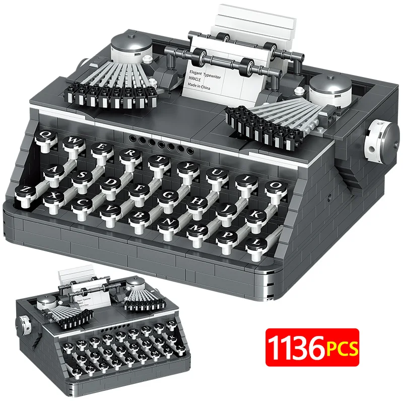 1136pcs City Mini Retro Typewriter Dot Matrix Keyboard Printer Building Blocks Technical Classic Bricks Educational Toys For Kid
1136pcs City Mini Retro Typewriter Dot Matrix Keyboard Printer Building Blocks Technical Classic Bricks Educational Toys For Kid