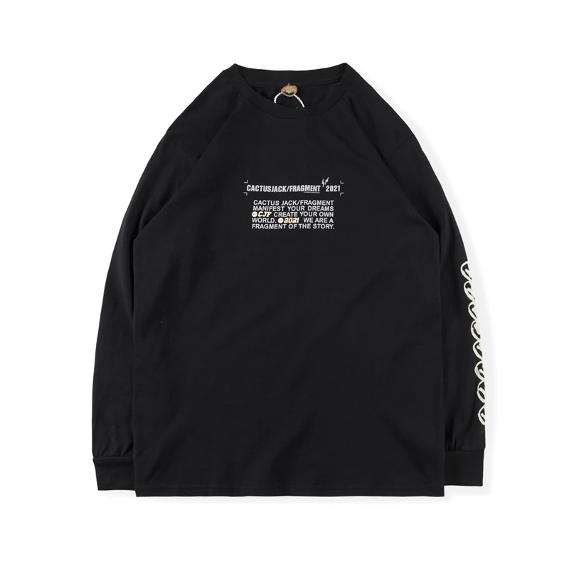 Travis Scott T-Shirt x Fragment Joint Lightning Graffiti Print Washed Round Neck Long Sleeve T-Shirt
Travis Scott T-Shirt x Fragment Joint Lightning Graffiti Print Washed Round Neck Long Sleeve T-Shirt