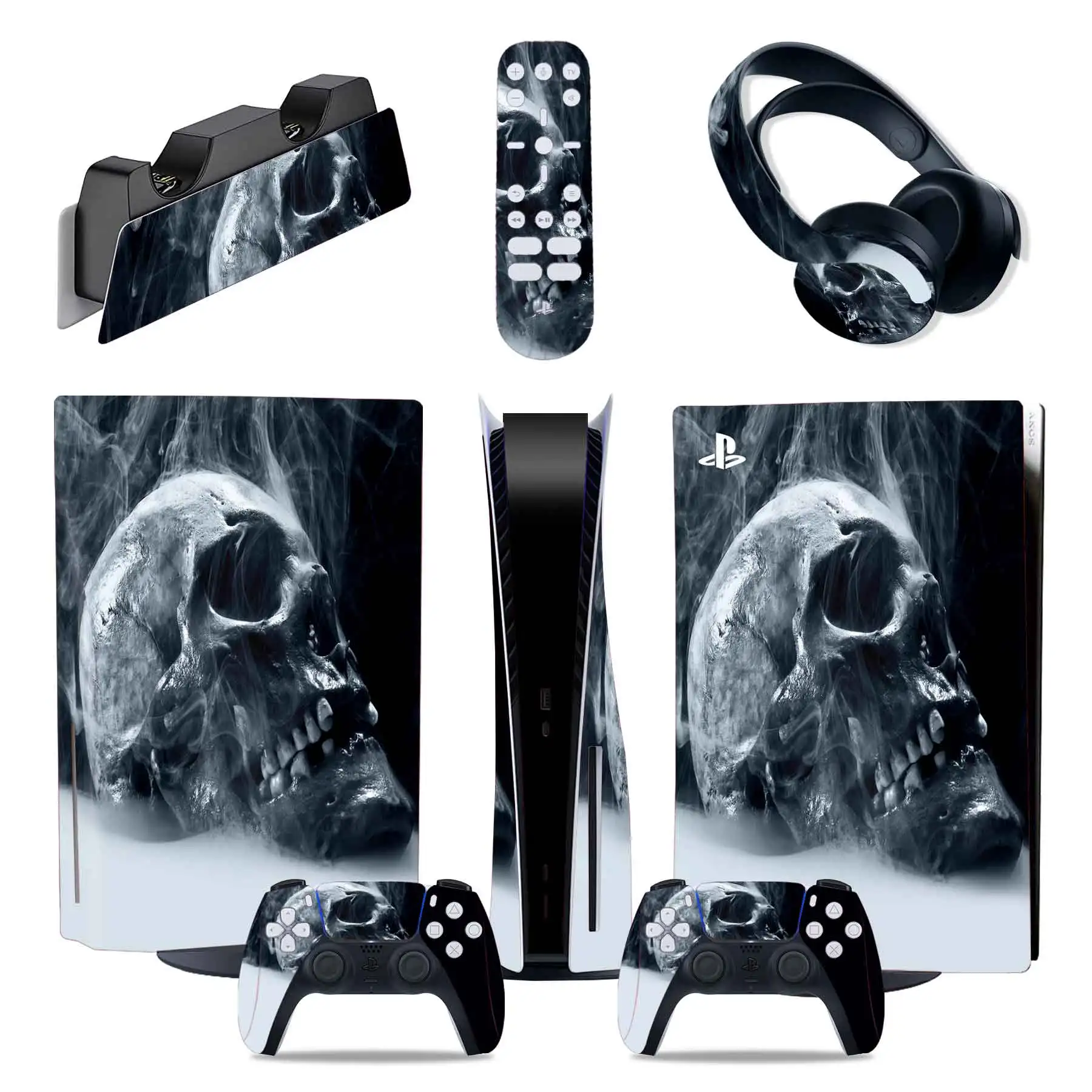 PS5 Skin for Playstation 5 Disk Version, PS5 Console and Controllers Skin Vinyl Sticker Decal Cover - skulls #0141
PS5 Skin for Playstation 5 Disk Version, PS5 Console and Controllers Skin Vinyl Sticker Decal Cover - skulls #0141