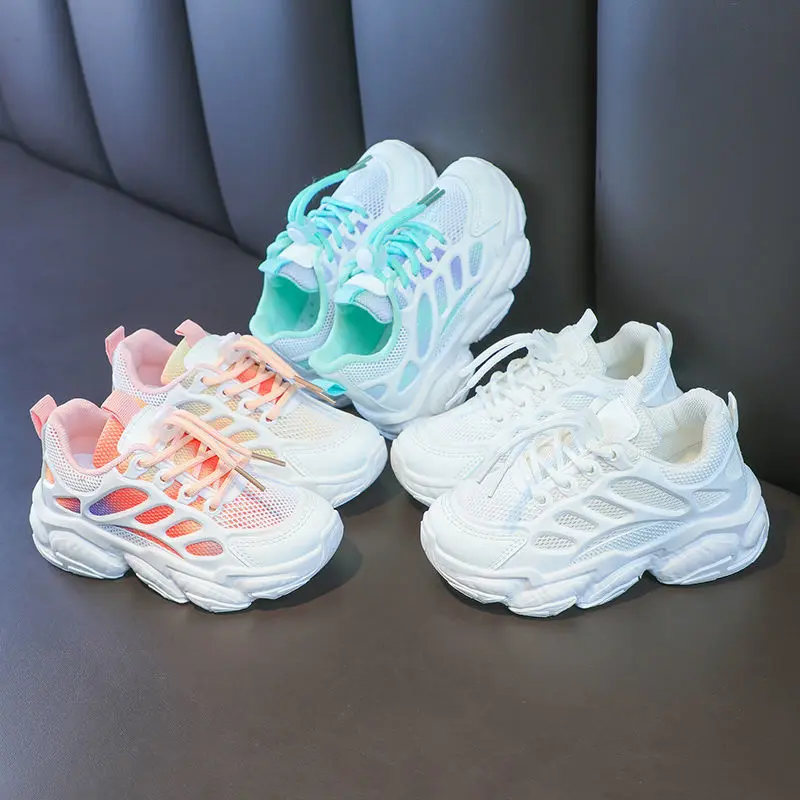 Новинка детская спортивная обувь сетчатые дышащие туфли для девочек и мальчиков