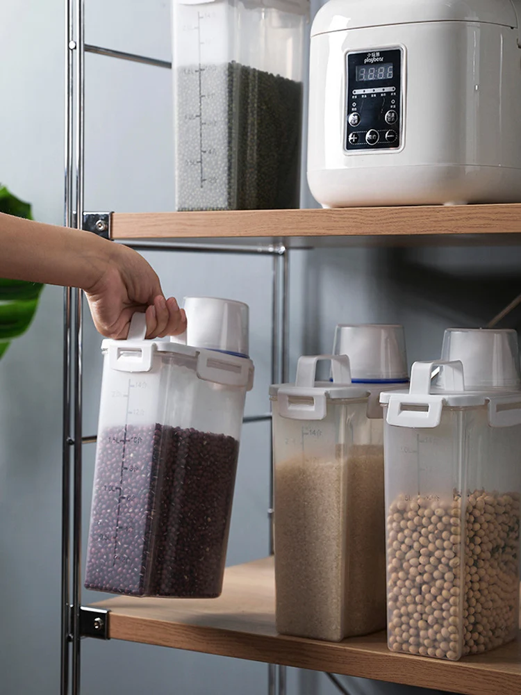 Japanese Cereal Storage Jar Plastic Airtight Container Bean Storage Box with Lid Plastic Kitchen Rangement Household Items DF50P
Japanese Cereal Storage Jar Plastic Airtight Container Bean Storage Box with Lid Plastic Kitchen Rangement Household Items DF50P