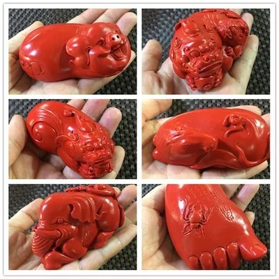The exquisite cinnabar handle elephant immediately seals the Hou contentment, Changle and rich pig
The exquisite cinnabar handle elephant immediately seals the Hou contentment, Changle and rich pig