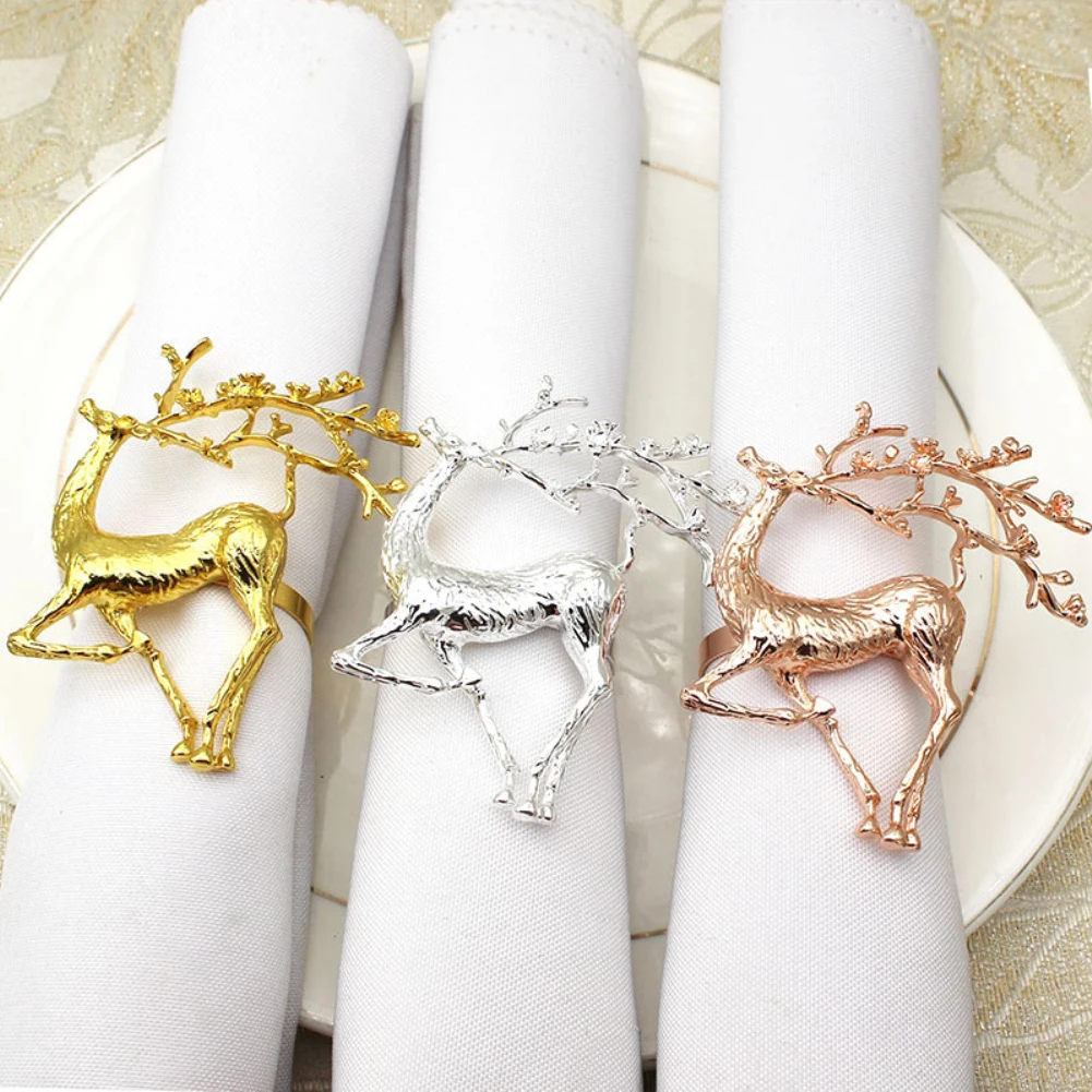 6pcs Christmas Napkin Ring Cute Rose Gold Fawn Napkin Button Christmas Table Ornament Deer Napkin Buckle Xmas Decoration
6pcs Christmas Napkin Ring Cute Rose Gold Fawn Napkin Button Christmas Table Ornament Deer Napkin Buckle Xmas Decoration