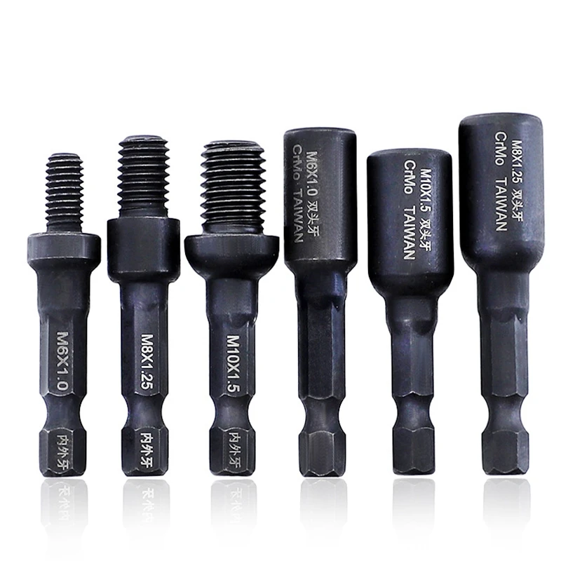 CrMo TAIWAN Double-Headed Internal and External Threaded Screw Socket Air Bit 1/4Inch Internal Thread Embedded Lock Nut
CrMo TAIWAN Double-Headed Internal and External Threaded Screw Socket Air Bit 1/4Inch Internal Thread Embedded Lock Nut