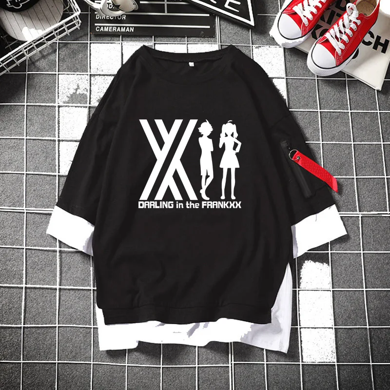 New Anime DARLING in the FRANXX cosplay Costume Unisex Spring autumn half sleeve Casual Fake Two-piece Sweatshirt
New Anime DARLING in the FRANXX cosplay Costume Unisex Spring autumn half sleeve Casual Fake Two-piece Sweatshirt
