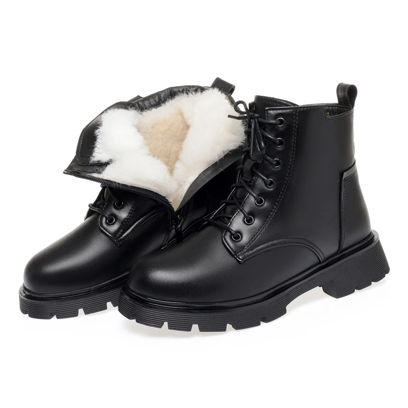 Women Winter Boots Genuine Leather 2021 New Fashion Wool Warm Women Ankle Boots Large Size British Style Women Motorcycle Boots
Women Winter Boots Genuine Leather 2021 New Fashion Wool Warm Women Ankle Boots Large Size British Style Women Motorcycle Boots