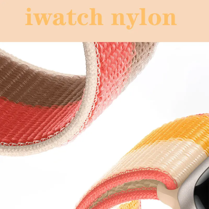 Nylon Loop Strap for apple watch band 44mm 40mm 45mm 41mm 38mm 42mm 44 mm bracelet correa Watchband iWatch serie 3 5 6 se 7 band
Nylon Loop Strap for apple watch band 44mm 40mm 45mm 41mm 38mm 42mm 44 mm bracelet correa Watchband iWatch serie 3 5 6 se 7 band