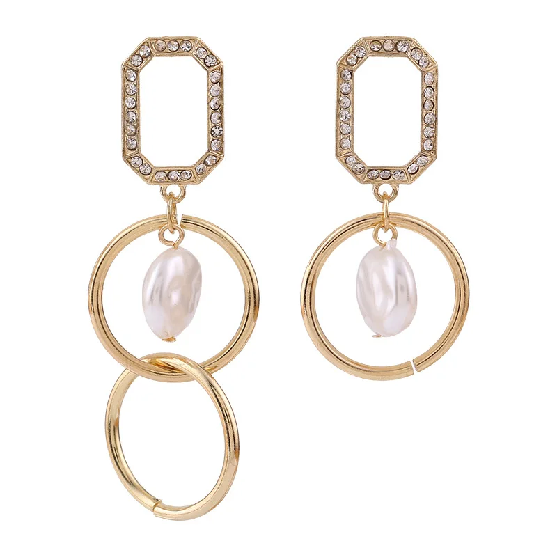 Punk Rhinestone Geometric Drop Earrings for Women Statement Pearl Circle Link Dangle Long Earrings Fashion Ear Jewelry
Punk Rhinestone Geometric Drop Earrings for Women Statement Pearl Circle Link Dangle Long Earrings Fashion Ear Jewelry