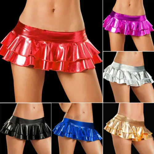 Sexy Women's Wet Looking Metallic Shiny Bodycon Faux Leather Micro Mini Party Clubwear Short Skirt
Sexy Women's Wet Looking Metallic Shiny Bodycon Faux Leather Micro Mini Party Clubwear Short Skirt