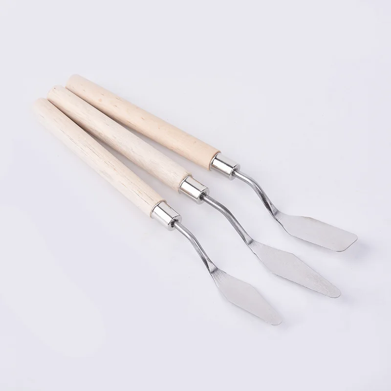 3Pcs Professional Stainless Steel Spatula Kit Palette Knife for Oil Painting Artist Tools School Supplies | Канцтовары для офиса и