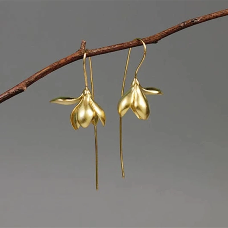 Fashion Atmosphere Gold Silver Color Women Drop Earrings Exquisite blooming Flower Earring Prom Party Jewelry
Fashion Atmosphere Gold Silver Color Women Drop Earrings Exquisite blooming Flower Earring Prom Party Jewelry