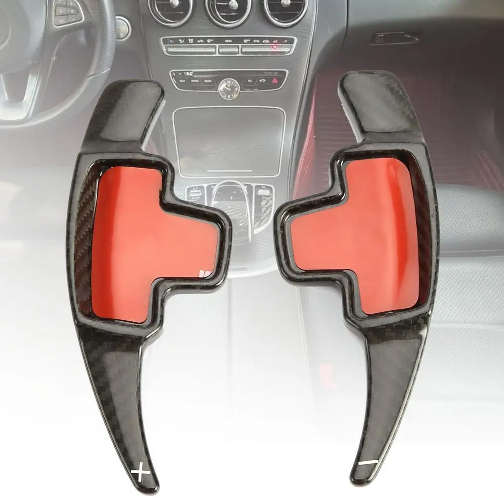 2Pcs Car Interior Trim Carbon Fiber Steering Wheel Shift Paddle Sticker for Mercedes-Benz C GLASs GLK E GLs ML
2Pcs Car Interior Trim Carbon Fiber Steering Wheel Shift Paddle Sticker for Mercedes-Benz C GLASs GLK E GLs ML